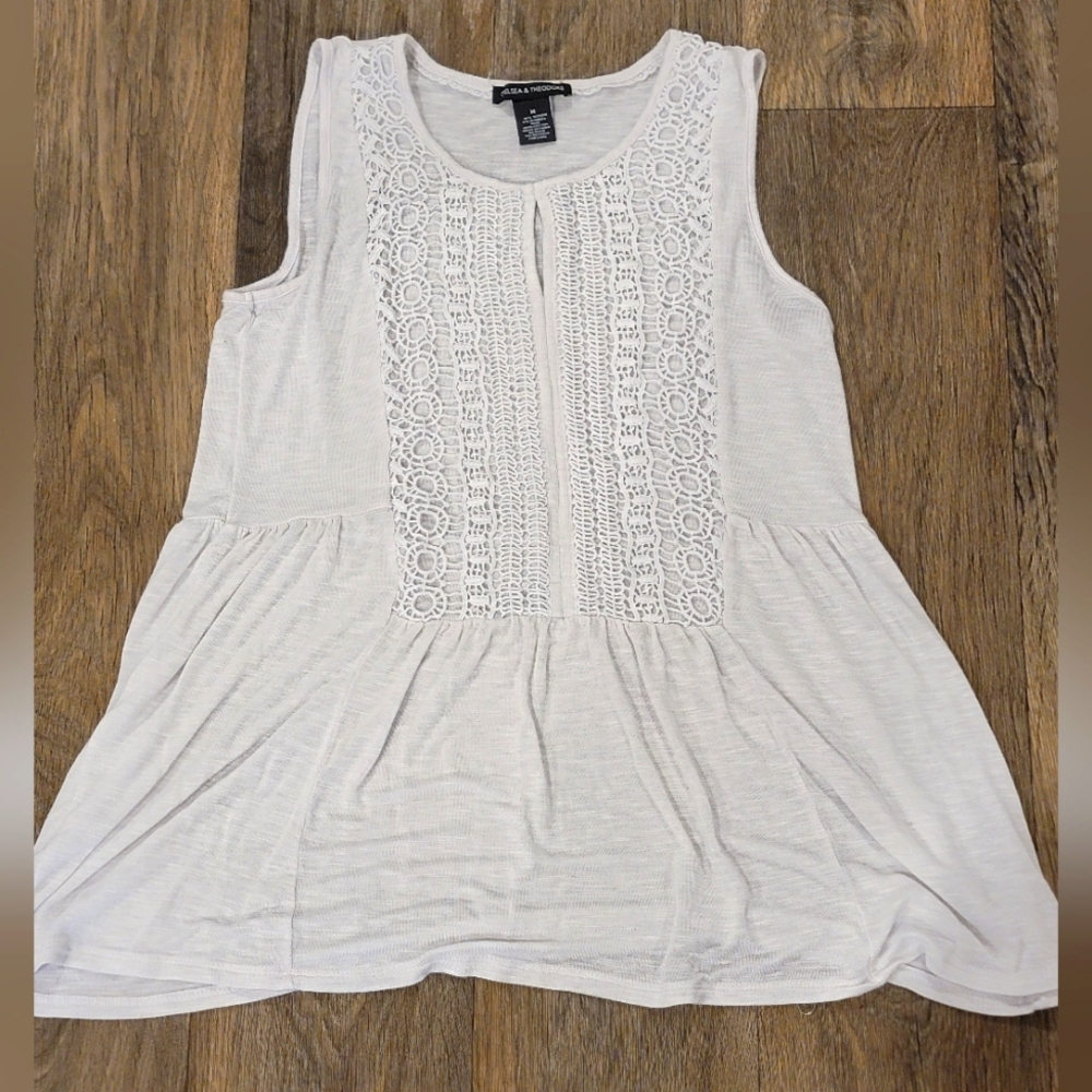 White flowy tank top